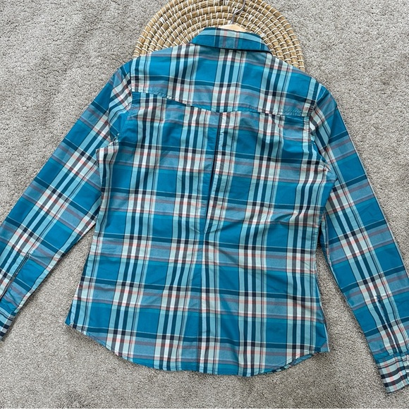 Simms Women’s Snap Button Down Shirt Longsleeve Outdoor Fishing UPF 50+ Blue M - Picture 8 of 13